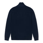 Quarter Zip Knit Woolen Cotton Sweater Navy Blue QZS-15